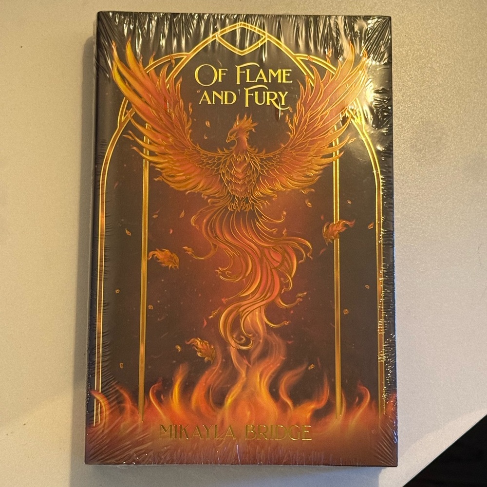 Of Flame and Fury by Mikayla Bridge - Black and Gold Hardcover